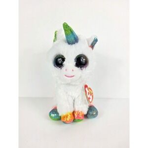 TY Beanie Boos 2018 Pixy The Unicorn Multi Color Glitter‎ Eyes 6" Mint W/Tags